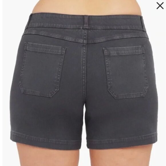SPANX Grey Stretch Twill 6" Shorts Size S - Picture 3 of 11